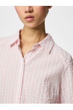 PCSTINNA SS SHIRT WVN NOOS - ΡΟΖ