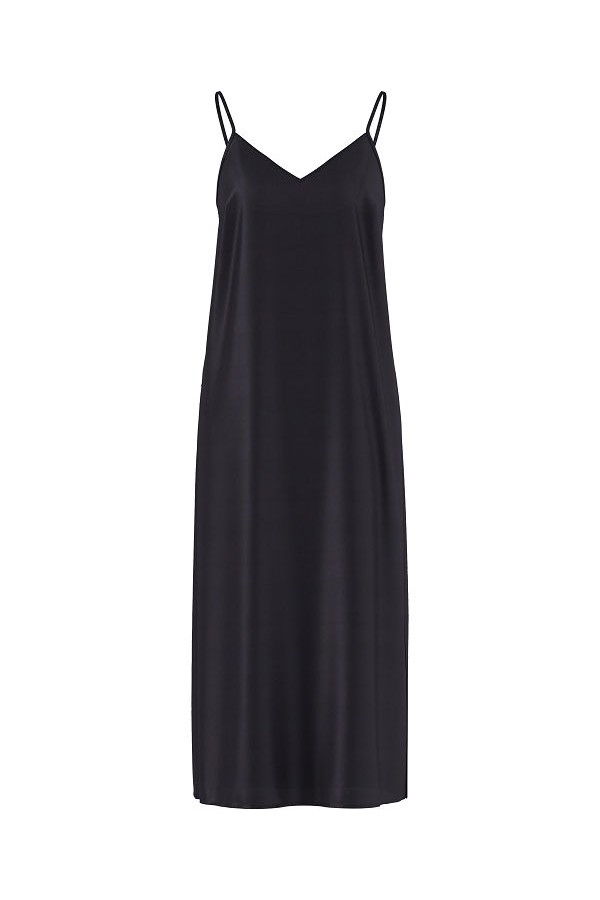 PCJESSA SINGLET ANKLE DRESS NOOS WVN - ΜΑΥΡΟ