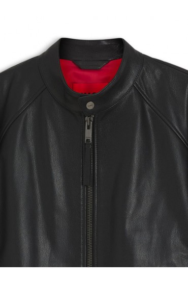 Likos Leather jacket - ΜΑΥΡΟ