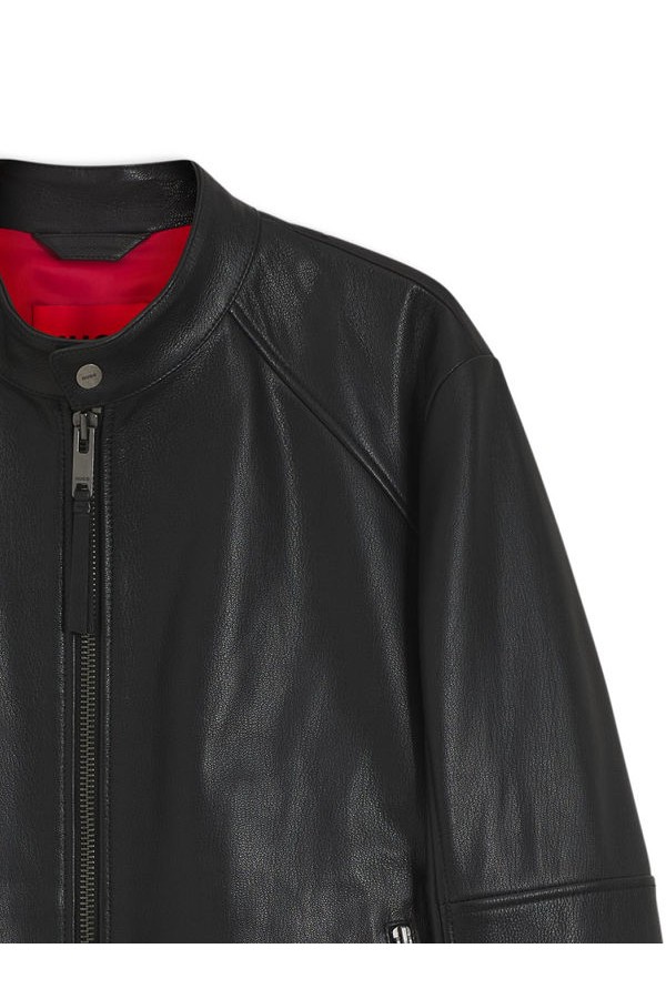 Likos Leather jacket - ΜΑΥΡΟ