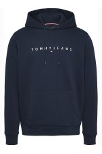 TJM REG LINEAR LOGO HOODIE EXT - ΜΠΛΕ