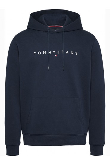 TJM REG LINEAR LOGO HOODIE EXT - ΜΠΛΕ