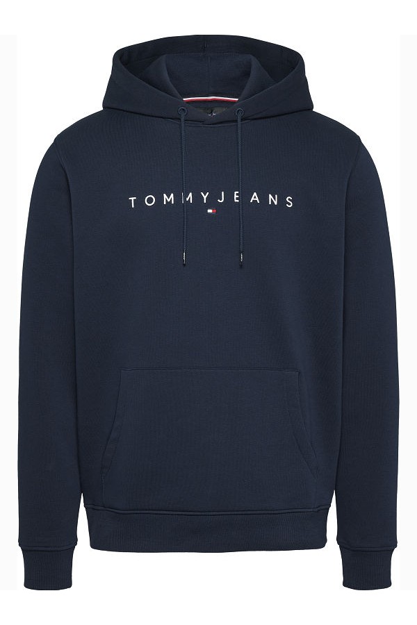 TJM REG LINEAR LOGO HOODIE EXT - ΜΠΛΕ