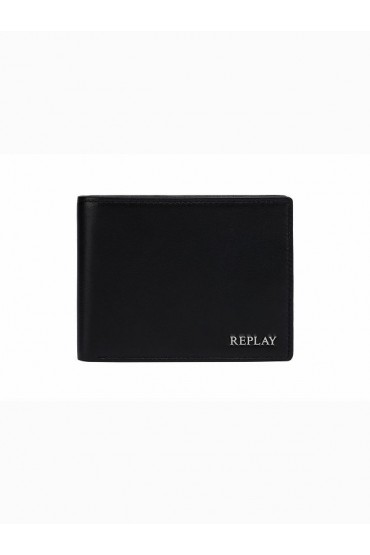 REPLAY WALLET MENS - ΜΑΥΡΟ