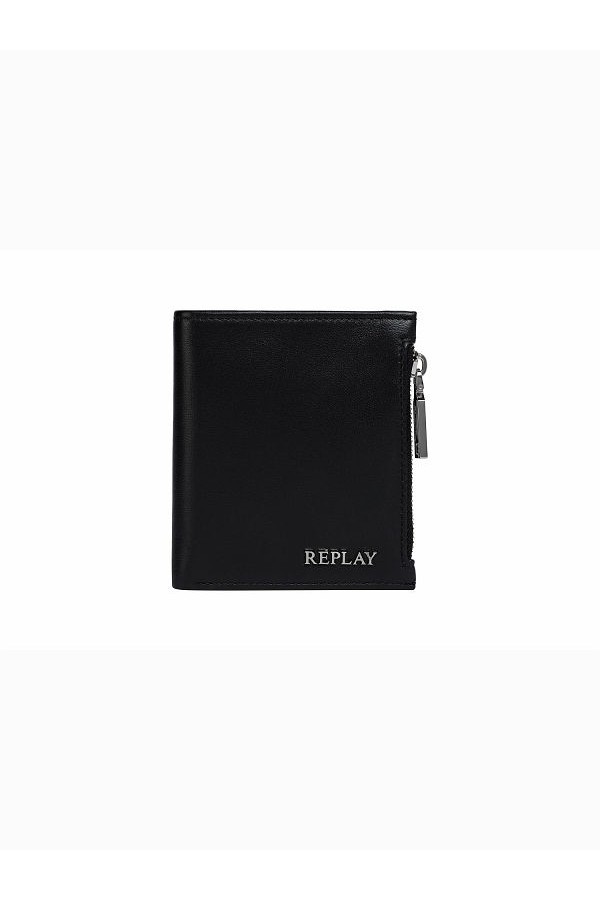 REPLAY WALLET MENS - ΜΑΥΡΟ