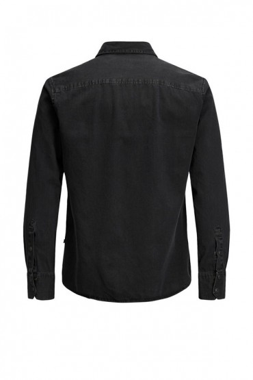 JJESHERIDAN SHIRT L/S NOOS - ΜΑΥΡΟ