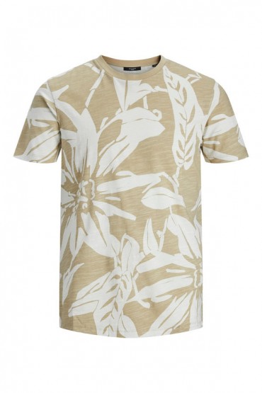 JPRBLATROPIC AOP SS TEE CREW NECK SN - ΛΕΥΚΟ