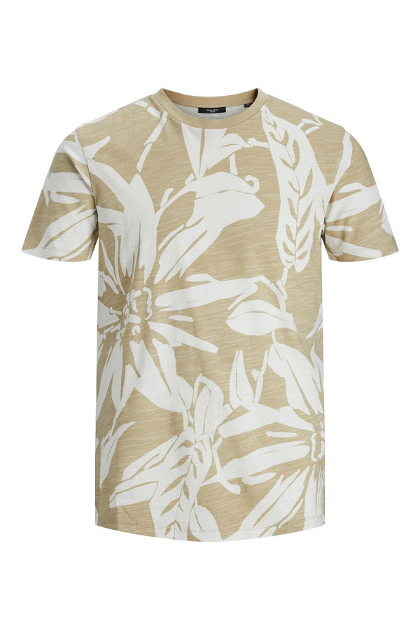 JPRBLATROPIC AOP SS TEE CREW NECK SN - ΛΕΥΚΟ