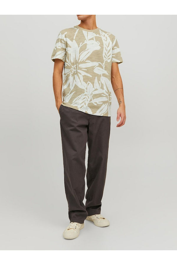 JPRBLATROPIC AOP SS TEE CREW NECK SN - ΛΕΥΚΟ