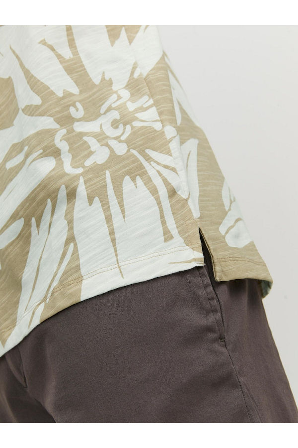 JPRBLATROPIC AOP SS TEE CREW NECK SN - ΛΕΥΚΟ
