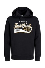 JJELOGO SWEAT HOOD 2 COL 23/24 NOOS - ΜΑΥΡΟ