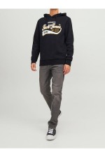 JJELOGO SWEAT HOOD 2 COL 23/24 NOOS - ΜΑΥΡΟ