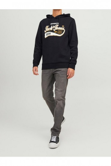 JJELOGO SWEAT HOOD 2 COL 23/24 NOOS - ΜΑΥΡΟ