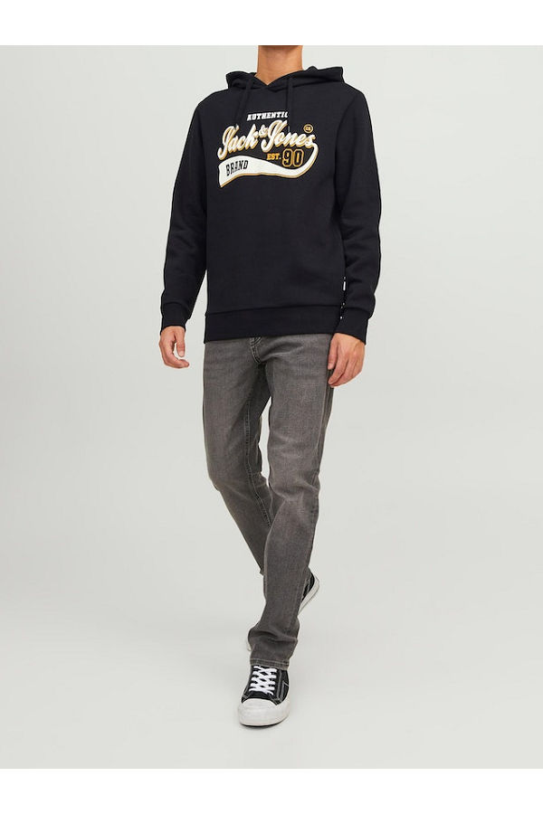 JJELOGO SWEAT HOOD 2 COL 23/24 NOOS - ΜΑΥΡΟ