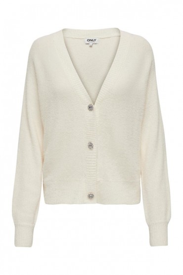 ONLELLA PIUMO LS CARDIGAN CC KNT - ΛΕΥΚΟ