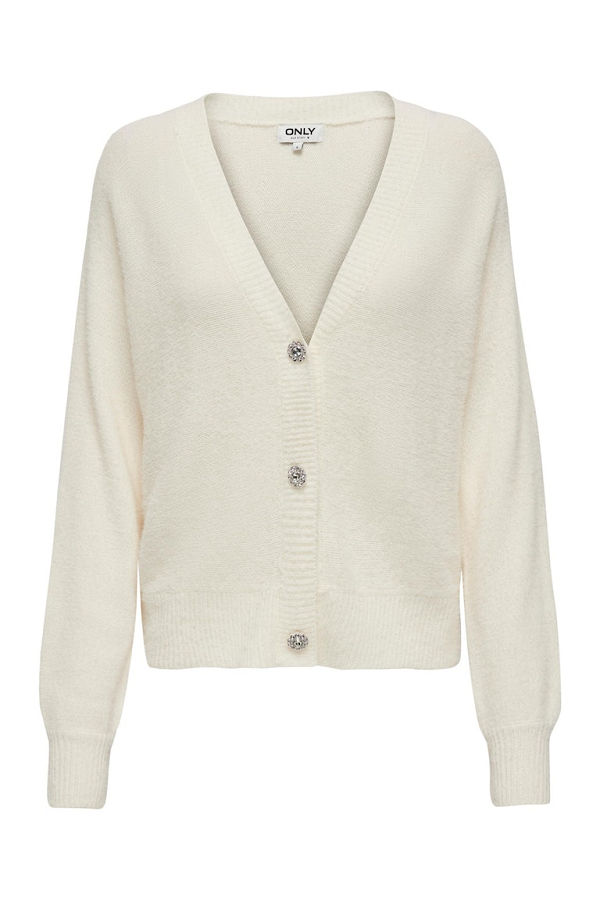ONLELLA PIUMO LS CARDIGAN CC KNT - ΛΕΥΚΟ