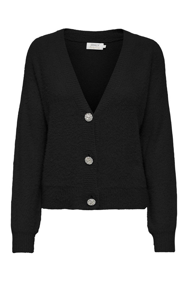 ONLELLA PIUMO LS CARDIGAN CC KNT - ΜΑΥΡΟ