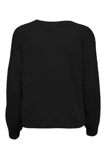 ONLELLA PIUMO LS CARDIGAN CC KNT - ΜΑΥΡΟ