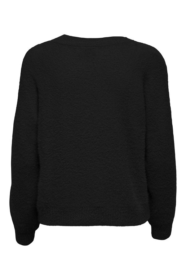 ONLELLA PIUMO LS CARDIGAN CC KNT - ΜΑΥΡΟ