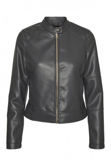VMDIXIEMARIA SHORT COATED JACKET ENT - ΓΚΡΙ