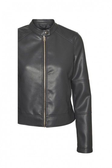 VMDIXIEMARIA SHORT COATED JACKET ENT - ΓΚΡΙ