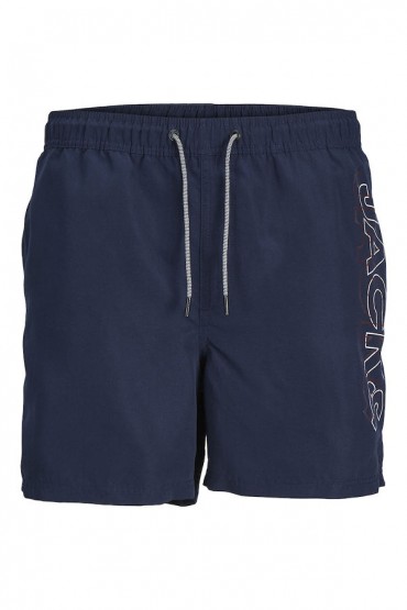 JPSTFIJI JJSWIM DOUBLE LOGO SN LY - ΜΠΛΕ