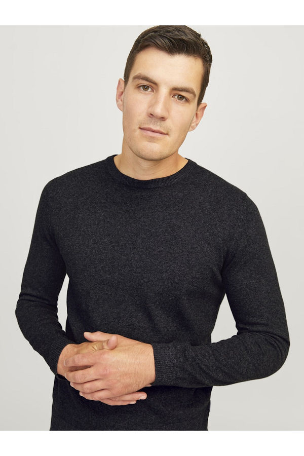 JREBCALLUM KNIT CREW NECK NOOS - ΓΚΡΙ