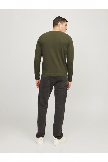 JREBCALLUM KNIT CREW NECK NOOS - ΧΑΚΙ