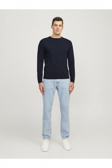JREBCALLUM KNIT CREW NECK NOOS - ΜΠΛΕ
