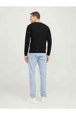 JREBCALLUM KNIT CREW NECK NOOS - ΜΑΥΡΟ