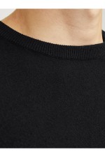 JREBCALLUM KNIT CREW NECK NOOS - ΜΑΥΡΟ