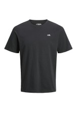 JREBREBEL LOGO TEE SS CREW NECK NOOS - ΜΑΥΡΟ