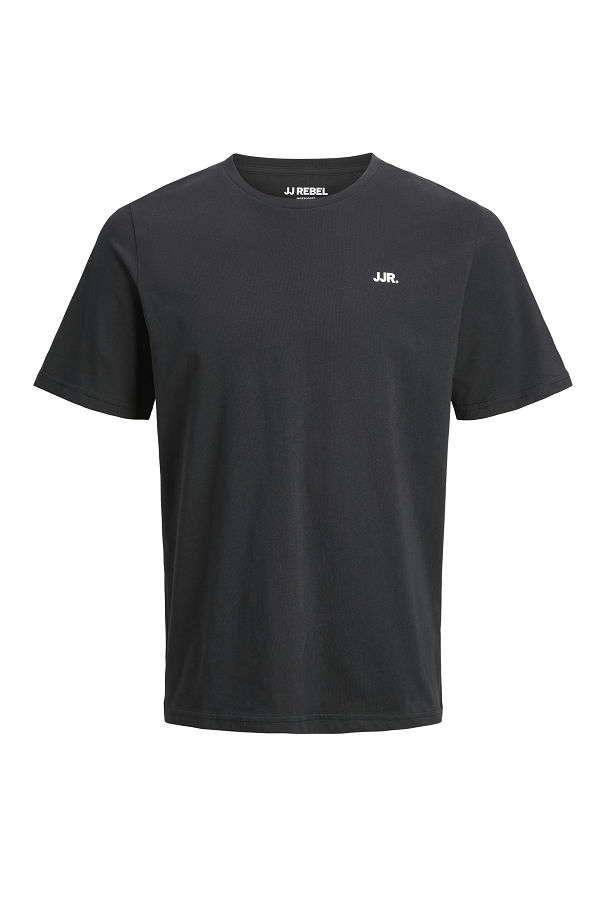 JREBREBEL LOGO TEE SS CREW NECK NOOS - ΜΑΥΡΟ