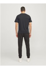 JREBREBEL LOGO TEE SS CREW NECK NOOS - ΜΑΥΡΟ
