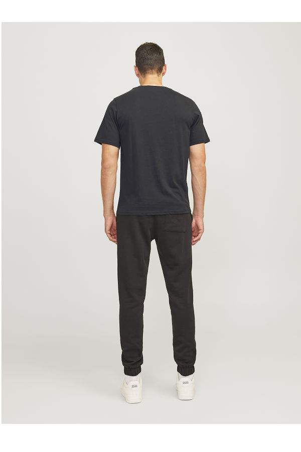 JREBREBEL LOGO TEE SS CREW NECK NOOS - ΜΑΥΡΟ