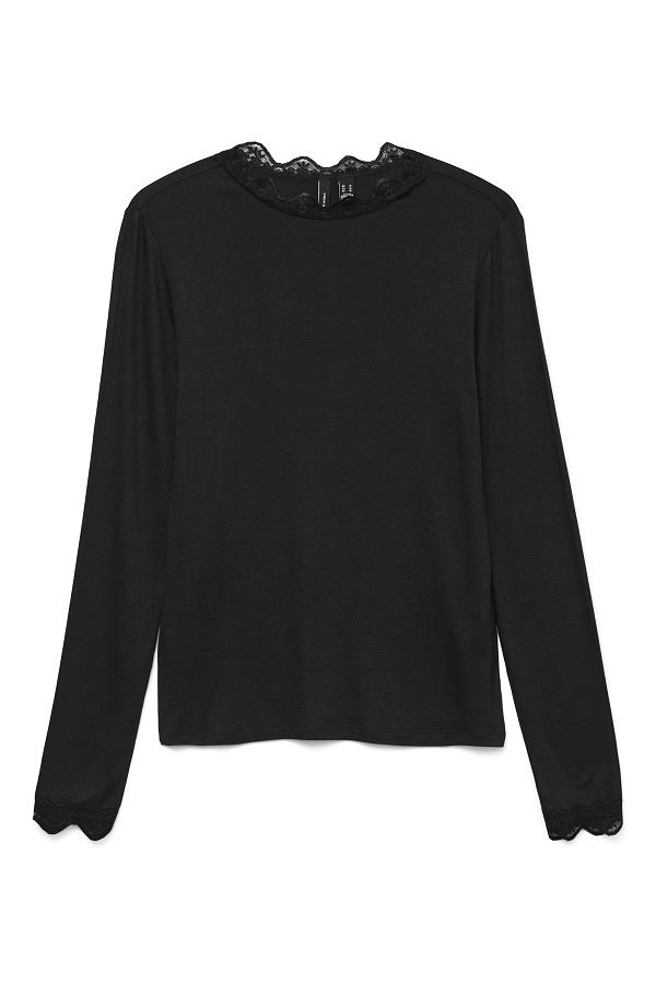 VMROSA LS HIGHNECK TOP GA JRS NOOS - ΜΑΥΡΟ