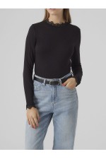 VMROSA LS HIGHNECK TOP GA JRS NOOS - ΜΑΥΡΟ