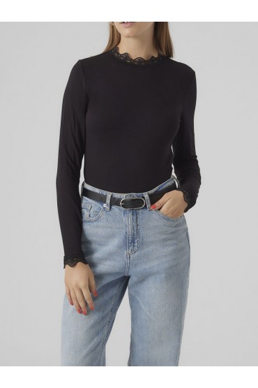 VMROSA LS HIGHNECK TOP GA JRS NOOS - ΜΑΥΡΟ
