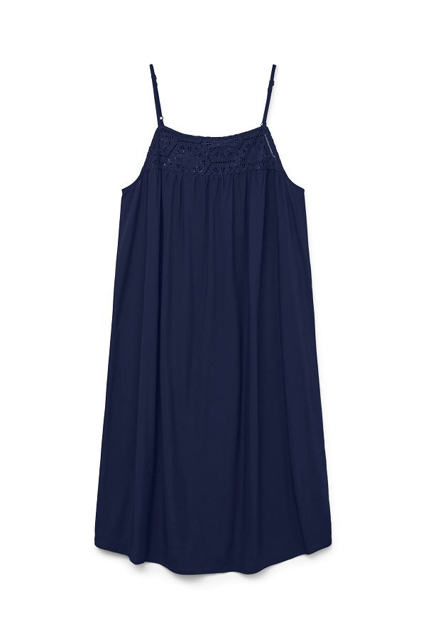 VMGRACE SHORT SINGLET DRESS WVN GA - ΜΠΛΕ