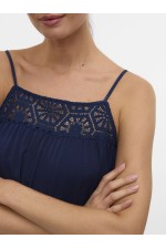 VMGRACE SHORT SINGLET DRESS WVN GA - ΜΠΛΕ