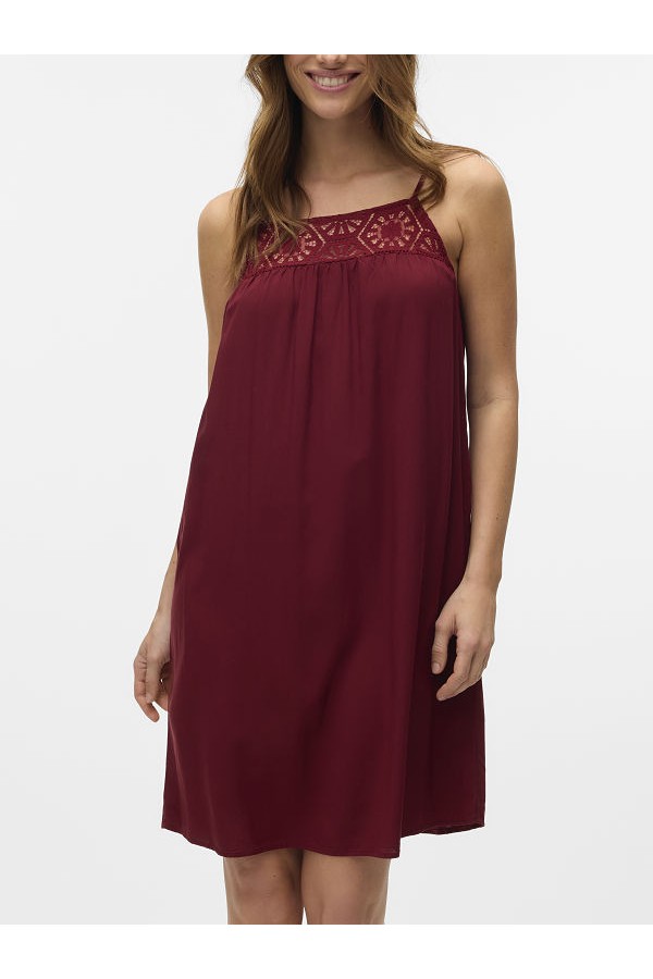 VMGRACE SHORT SINGLET DRESS WVN GA - ΜΠΟΡΝΤΩ