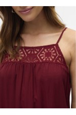 VMGRACE SHORT SINGLET DRESS WVN GA - ΜΠΟΡΝΤΩ