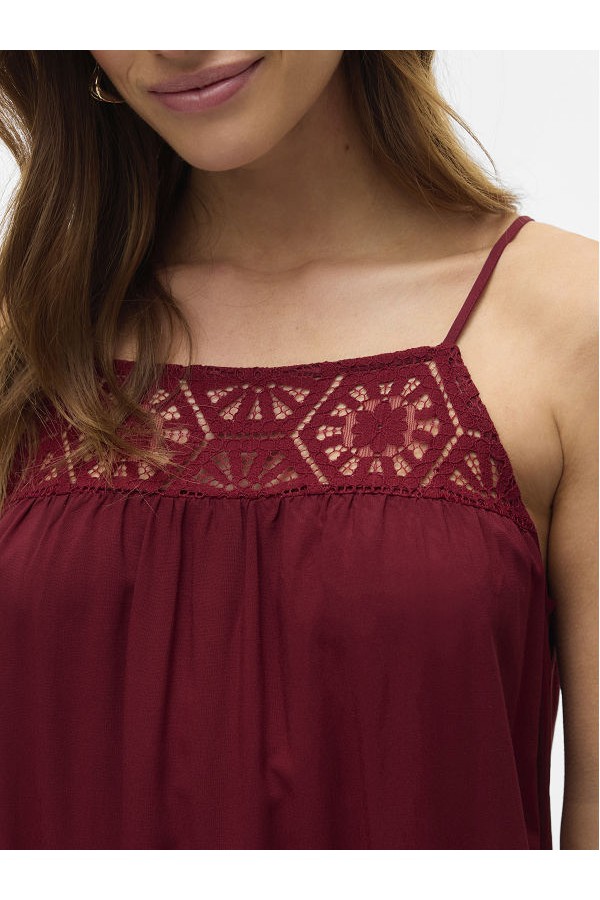 VMGRACE SHORT SINGLET DRESS WVN GA - ΜΠΟΡΝΤΩ