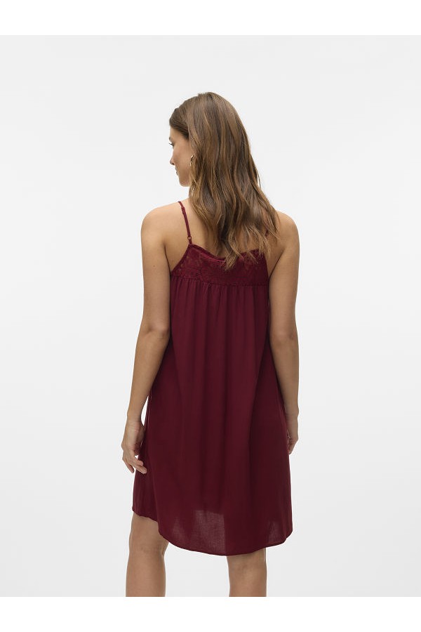 VMGRACE SHORT SINGLET DRESS WVN GA - ΜΠΟΡΝΤΩ
