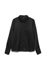VMMERLE LS SHIRT WVN GA NOOS - ΜΑΥΡΟ