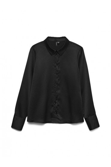 VMMERLE LS SHIRT WVN GA NOOS - ΜΑΥΡΟ