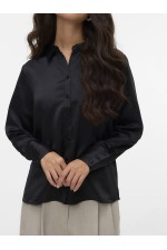 VMMERLE LS SHIRT WVN GA NOOS - ΜΑΥΡΟ
