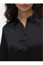 VMMERLE LS SHIRT WVN GA NOOS - ΜΑΥΡΟ