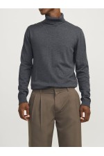 JJEBASIC KNIT ROLL NECK NOOS - ΓΚΡΙ