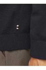 JJEBASIC KNIT ROLL NECK NOOS - ΜΑΥΡΟ